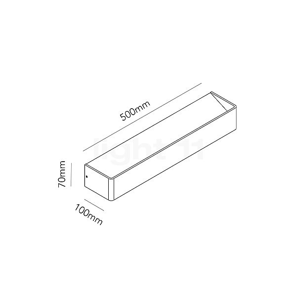 Light Point Mood Wandleuchte LED roségold - 50 cm Skizze