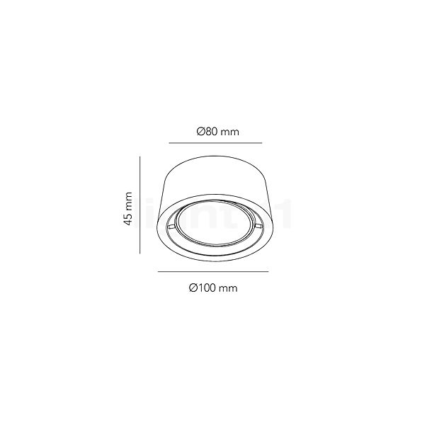 Light Point Optic Out Ceiling Light LED white sketch