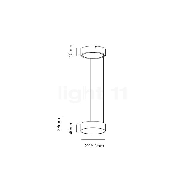 Light Point Orbit Hanglamp LED rozegoud schets