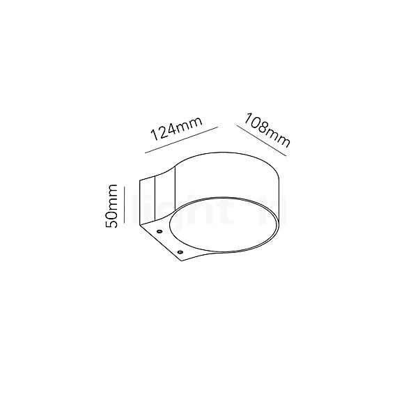 Light Point Orbit Wandleuchte LED weiß - 10 cm Skizze