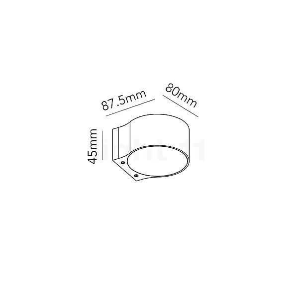 Light Point Orbit Wandleuchte LED weiß - 8 cm Skizze