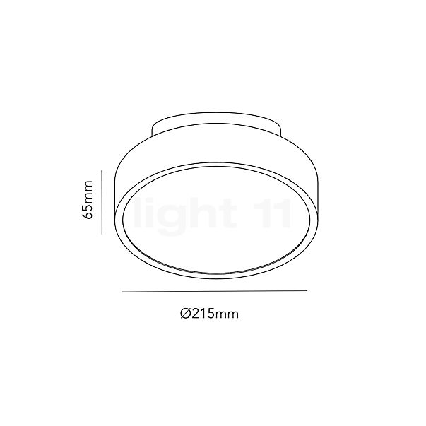 Light Point Shadow Deckenleuchte LED roségold - 21,5 cm Skizze