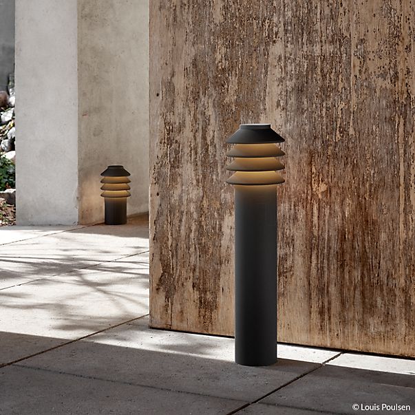 Louis Poulsen Bysted Garden Bollard Light LED black - with ground spike - with plug - 3,000 K , discontinued product