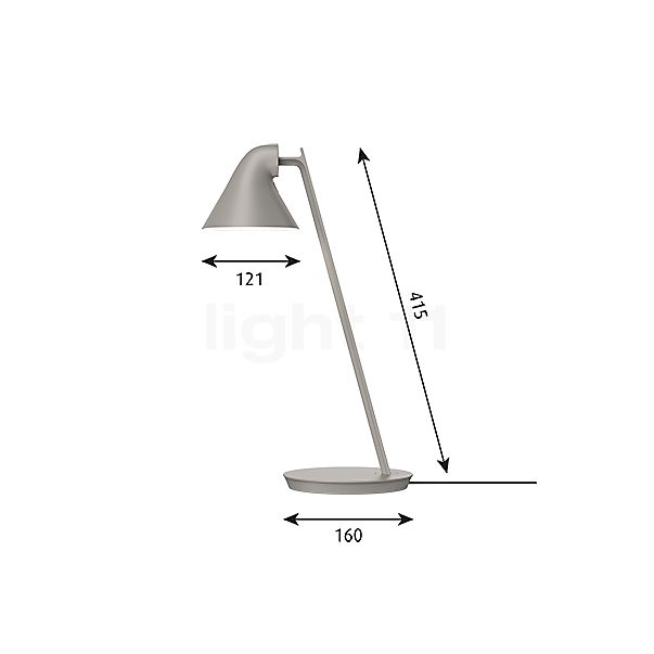 Louis Poulsen NJP Mini Table Lamp LED soft pink - Mini , discontinued product sketch