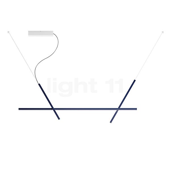 Luceplan Across Pendant Light LED blue/white - H. 75 cm - B. 180 cm - Dali