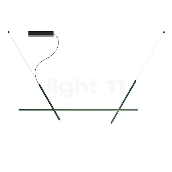 Luceplan Across Pendant Light LED green/black - H. 75 cm - B. 180 cm - Dali