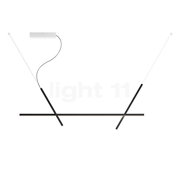 Luceplan Across Pendelleuchte LED schwarz/weiß - H. 75 cm - B. 180 cm - Dali