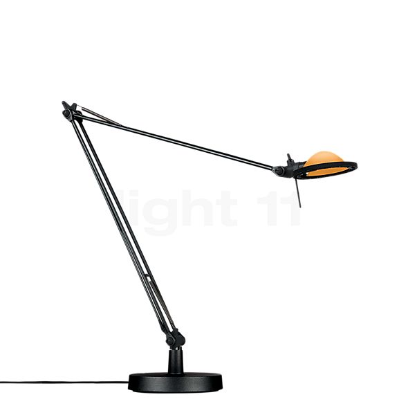 Luceplan Berenice Tafellamp reflector geel/body zwart - met voet - arm 45 cm