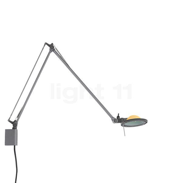 Luceplan Berenice, lámpara de pared reflector amarillo/cuerpo aluminio - brazo 30 cm