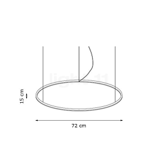 Luceplan Compendium Circle Hanglamp LED zwart - 72 cm schets