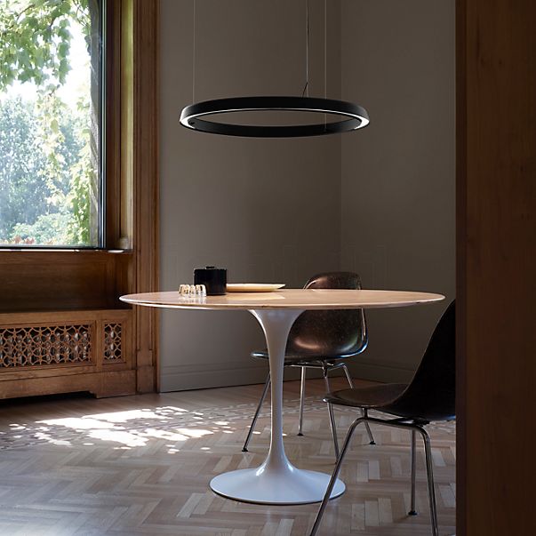 Luceplan Compendium Circle Pendant Light LED black - 72 cm