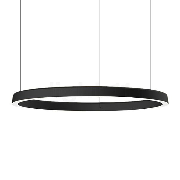 Luceplan Compendium Circle, lámpara de suspensión LED negro - 110 cm