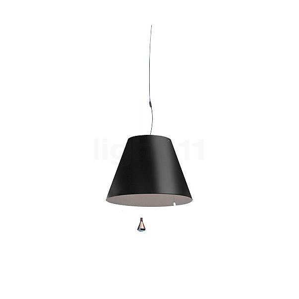 Luceplan Costanza Hanglamp lampenkap zwart - ø50 cm - trekkoord