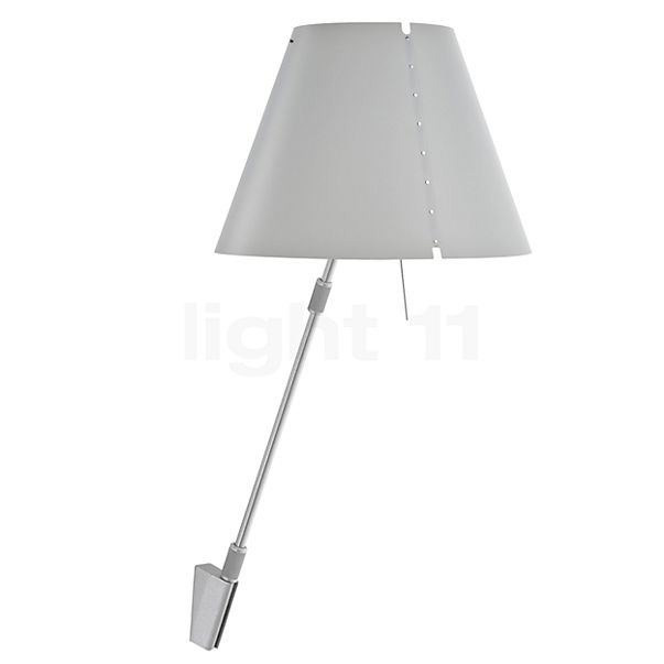 Luceplan Costanza Wall Light shade fog white - telescope - with dimmer