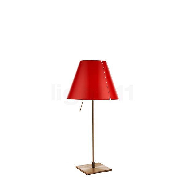 Luceplan Costanzina Lampe de table laiton/rouge groseille
