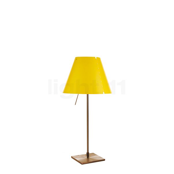 Luceplan Costanzina, lámpara de sobremesa latón/amarillo canario