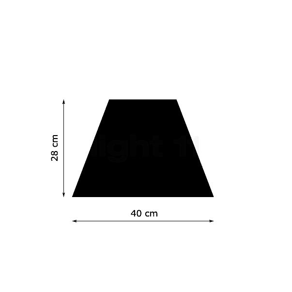 Luceplan Difusor para Costanza y Costanzina negro regaliz - ø40 cm - alzado con dimensiones