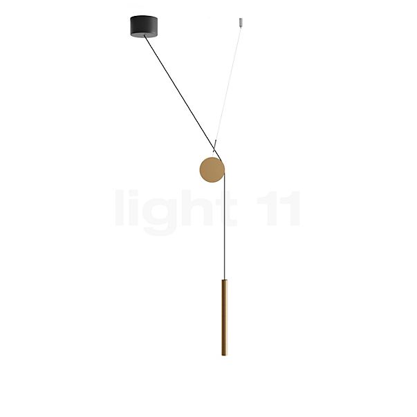 Luceplan Doi Lampada a sospensione LED con Accessorio ottone/nero/ottone - Dali