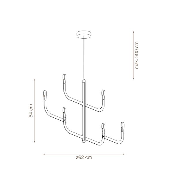Luceplan J-US C, de araña Led negro - Dali – Lámpara — imagen 3