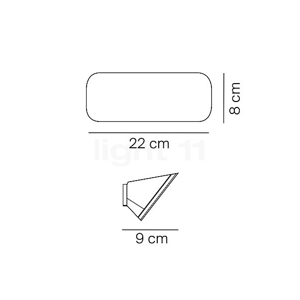 Luceplan Lane Halo white , discontinued product sketch