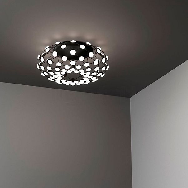 Luceplan Mesh, lámpara de techo LED negro