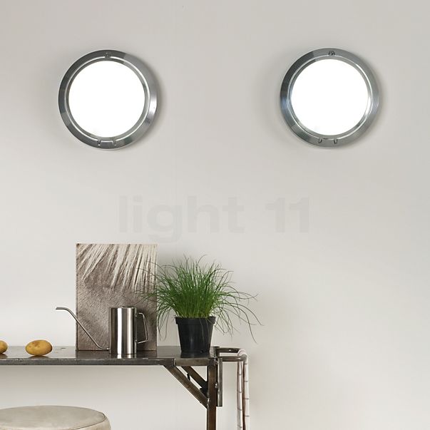 Luceplan Metropoli ceiling and wall light LED ø27 cm, aluminium polished