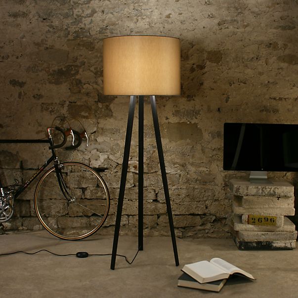 Maigrau Luca Stand Floor Lamp oak smoked/shade bronze grey - 163,5 cm