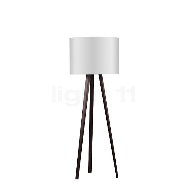 Maigrau Luca Stand Vloerlamp eikenhout gerookt/lampenkap wit - 140 cm