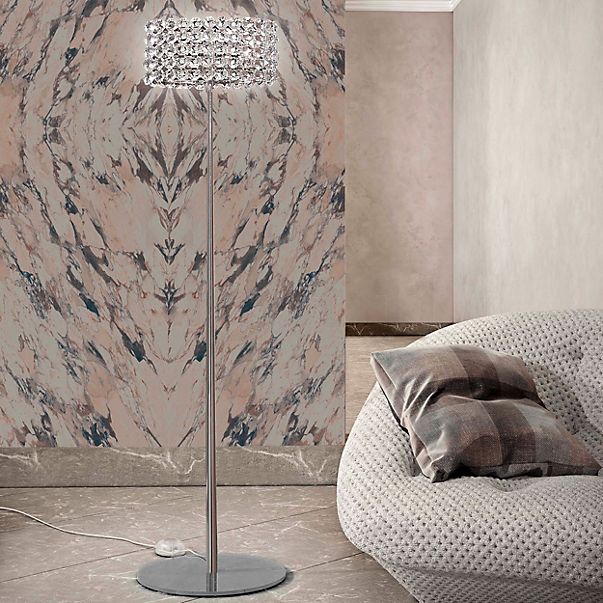 Marchetti Baccarat Floor Lamp nickel - Swarowski crystal