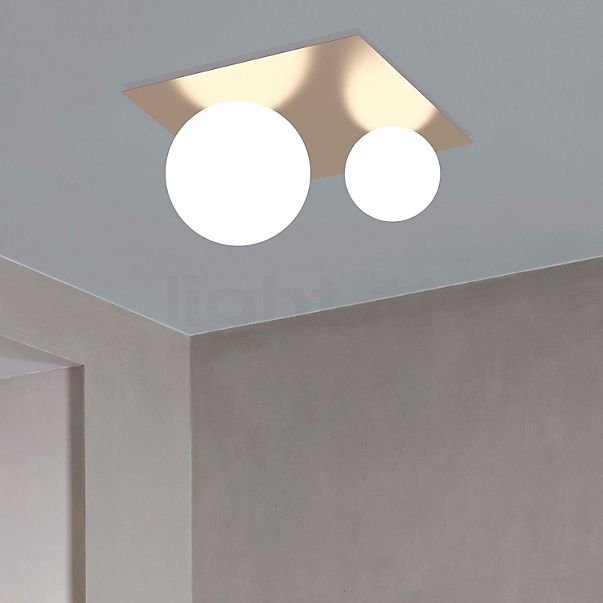Marchetti Moons PL 40 x 40 cm, lámpara de techo pan de oro , artículo en fin de serie