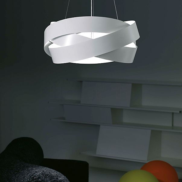 Marchetti Pura Pendant Light LED white/silver leaf - ø120 cm