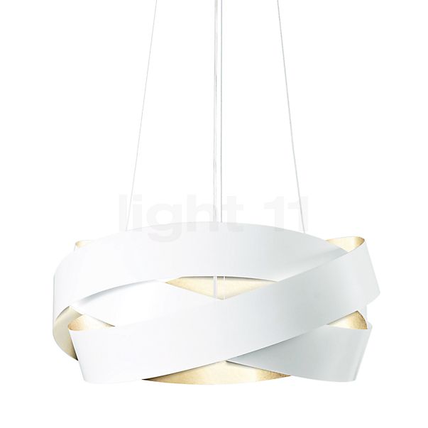 Marchetti Pura Pendant Light white/gold leaf look - ø100 cm