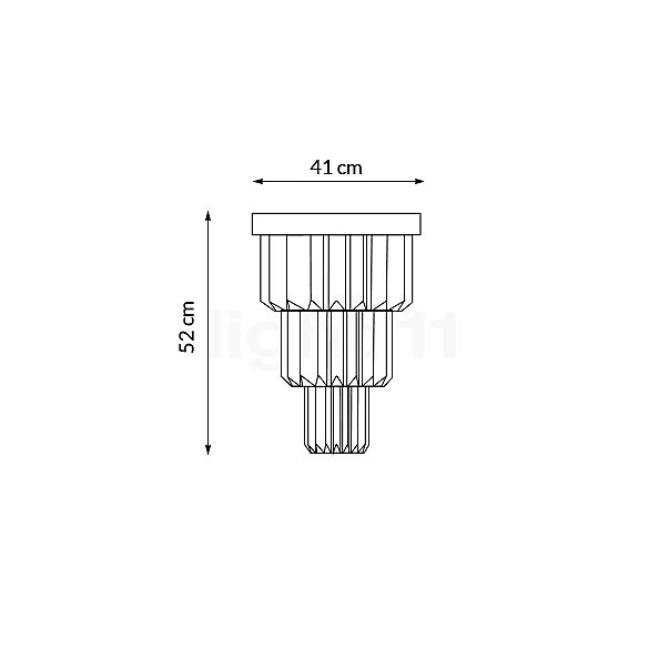 Marchetti Reflexa AP Wall Light LED gold - 3 sketch