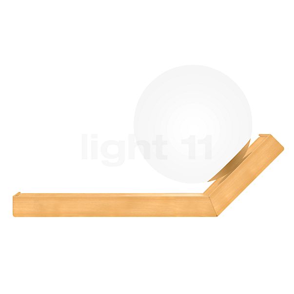 Marchetti Scivolo AP SX Wall Light, sphere left gold brushed