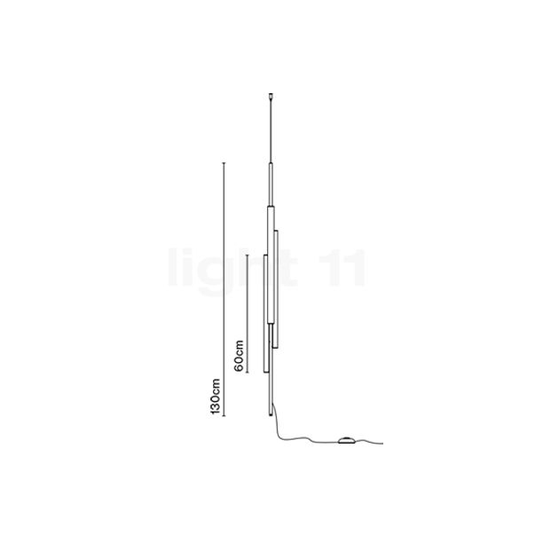 Marset Ambrosia V Pendant Light LED black - 130 cm - 2,200 K sketch