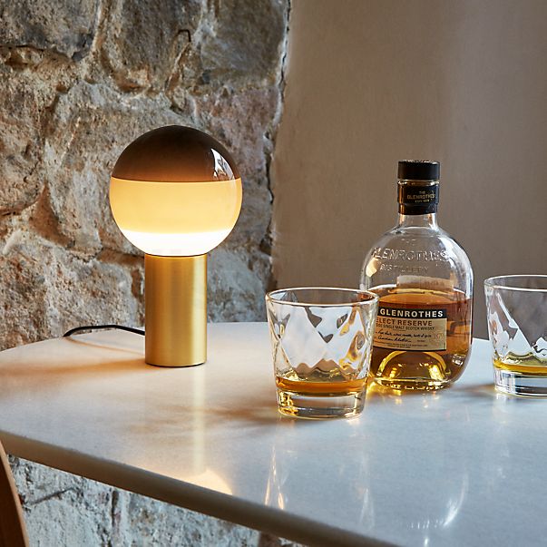 Marset Dipping Light Table Lamp LED white/brass - 12,5 cm