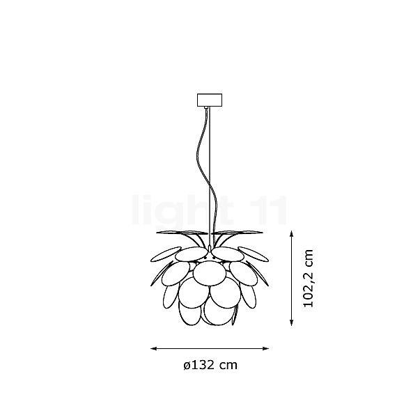 Marset Discocó Hanglamp grijs - ø132 cm schets