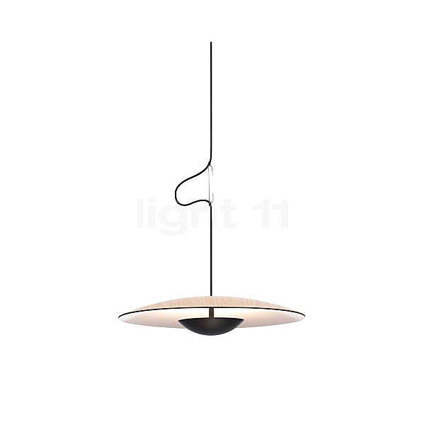 Marset Ginger Suspension LED chêne/blanc - ø42 cm