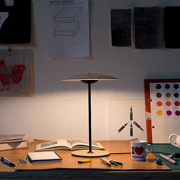  Ginger Table Lamp LED wenge/white - ø42 cm , Warehouse sale, as new, original packaging