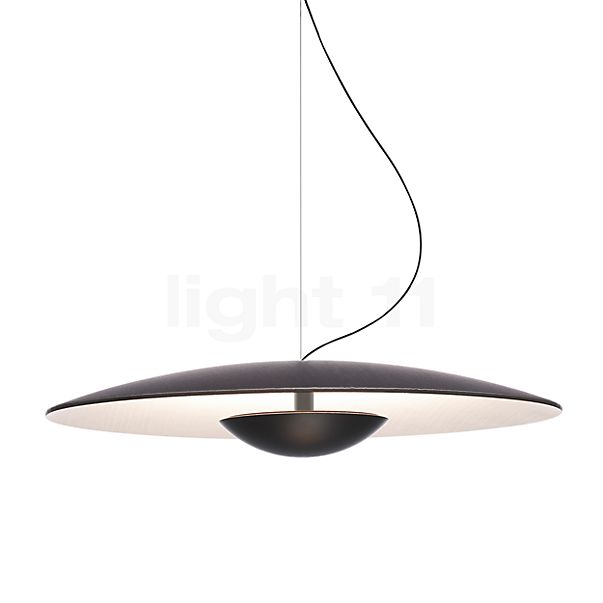 Marset Ginger, lámpara de suspensión LED wengué/blanco - ø60 cm