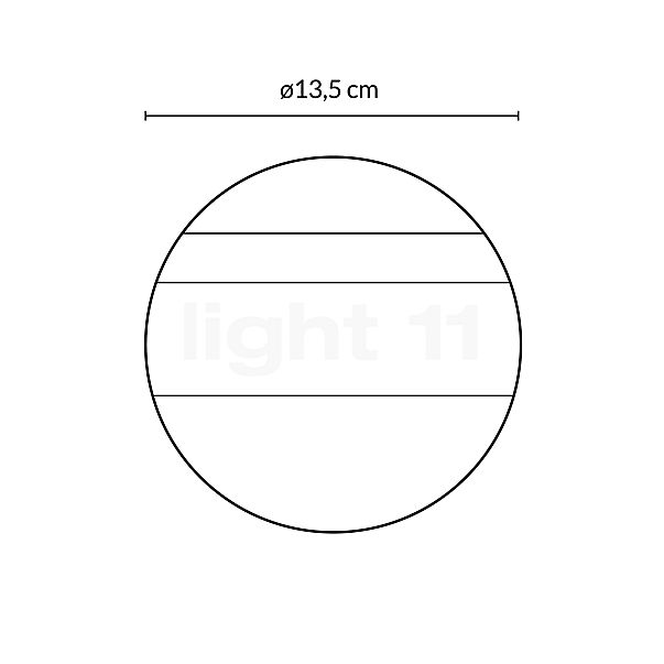 Marset Glas für Dipping Light Pendelleuchte LED - Ersatzteil blau - 13,5 cm Skizze