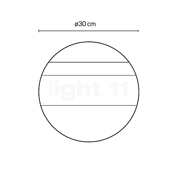Marset Glass for Dipping Light Pendant Light LED - Spare Part white - 30 cm sketch