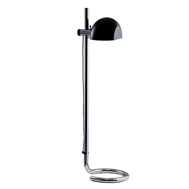 Marset Lauro, pantalla negra/pie cromada – Lámpara de pie
