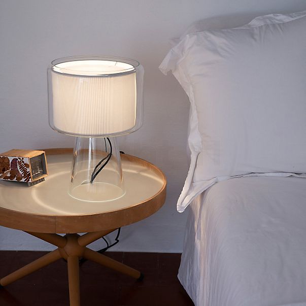 Marset Mercer Lampada da tavolo natura con fascia in cotone - 53 cm