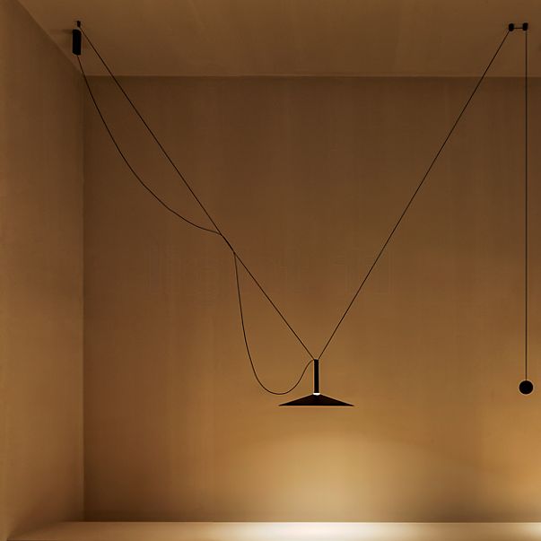 Marset Milana Counterweight Hanglamp LED wit - lampenkap 47 cm