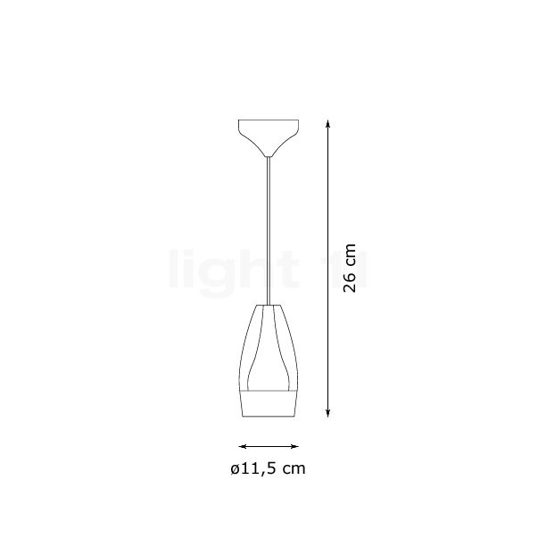 Marset Pleat Box Pendant Light terracotta/white - ø11,5 cm , discontinued product sketch