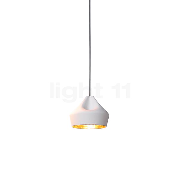 Marset Pleat Box Suspension LED blanc/doré - ø21 cm