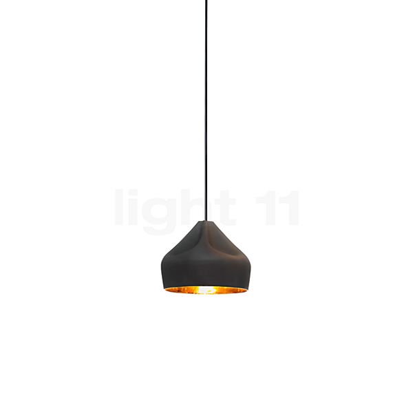 Marset Pleat Box Suspension LED noir/doré - ø21 cm