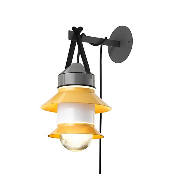 Marset Santorini con soporte mural mostaza