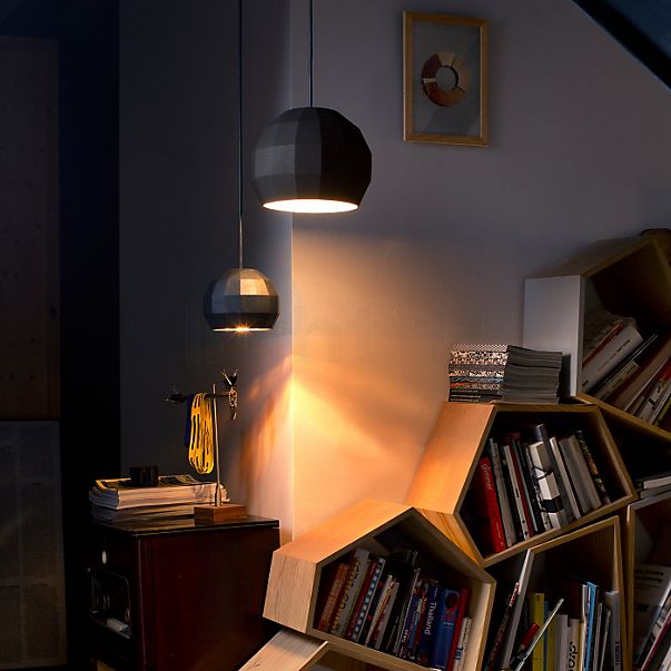Marset Scotch Club, lámpara de suspensión negro/dorado - ø41,2 cm